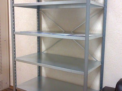 Delivery of galvanized shelves, assembly - Mogo 5